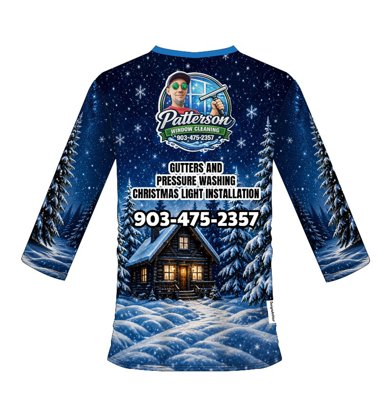 Christmas light hanging shirt