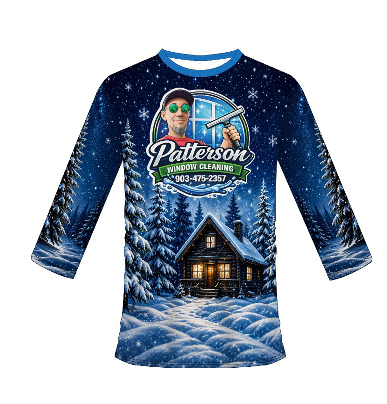 Christmas lights crew shirt