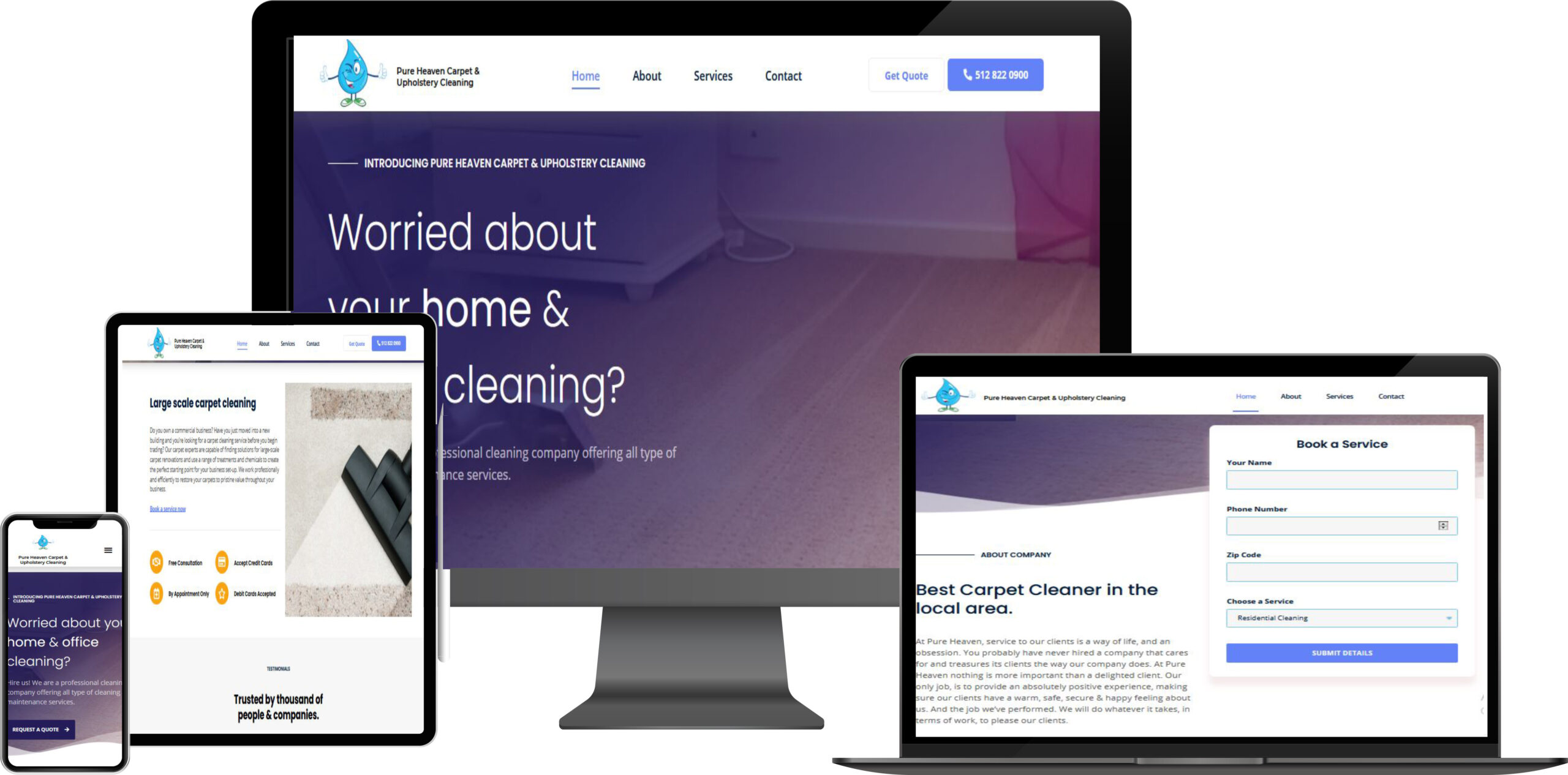carpet cleaning web design service