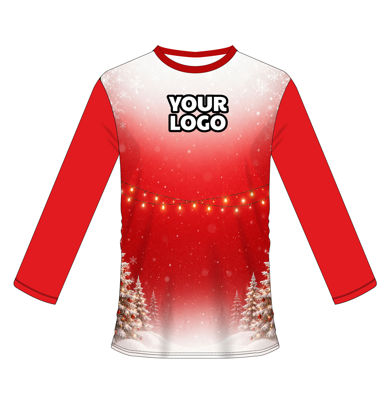 Custom logo Christmas light tees