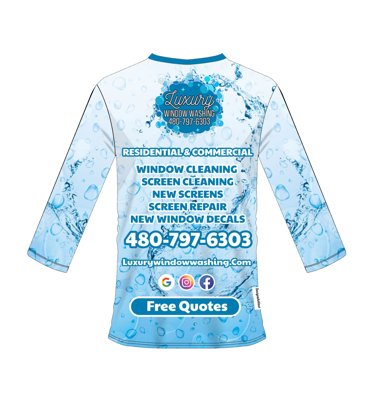 bleach-resistant pressure washing shirt