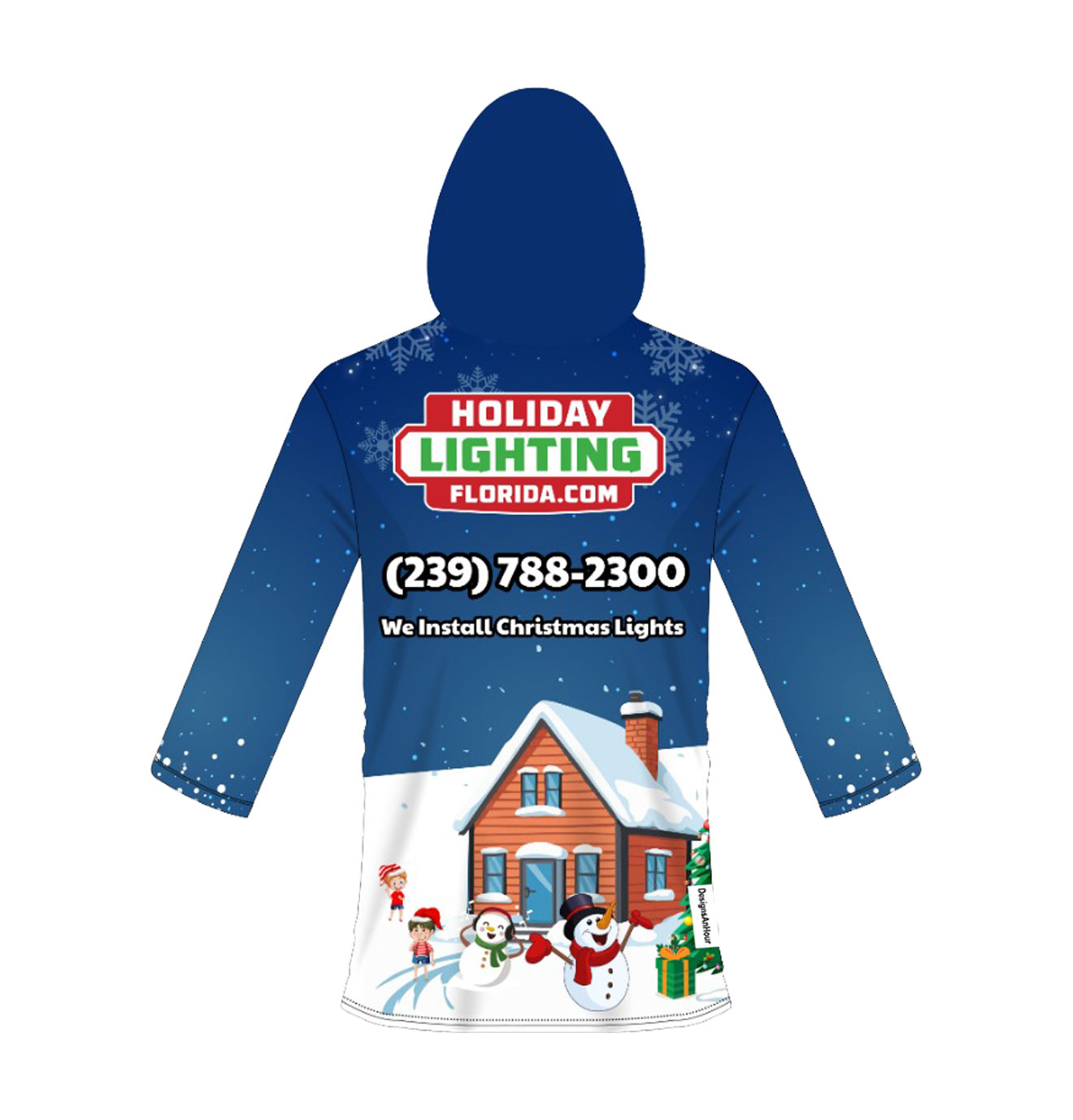 holiday lighting hoodies
