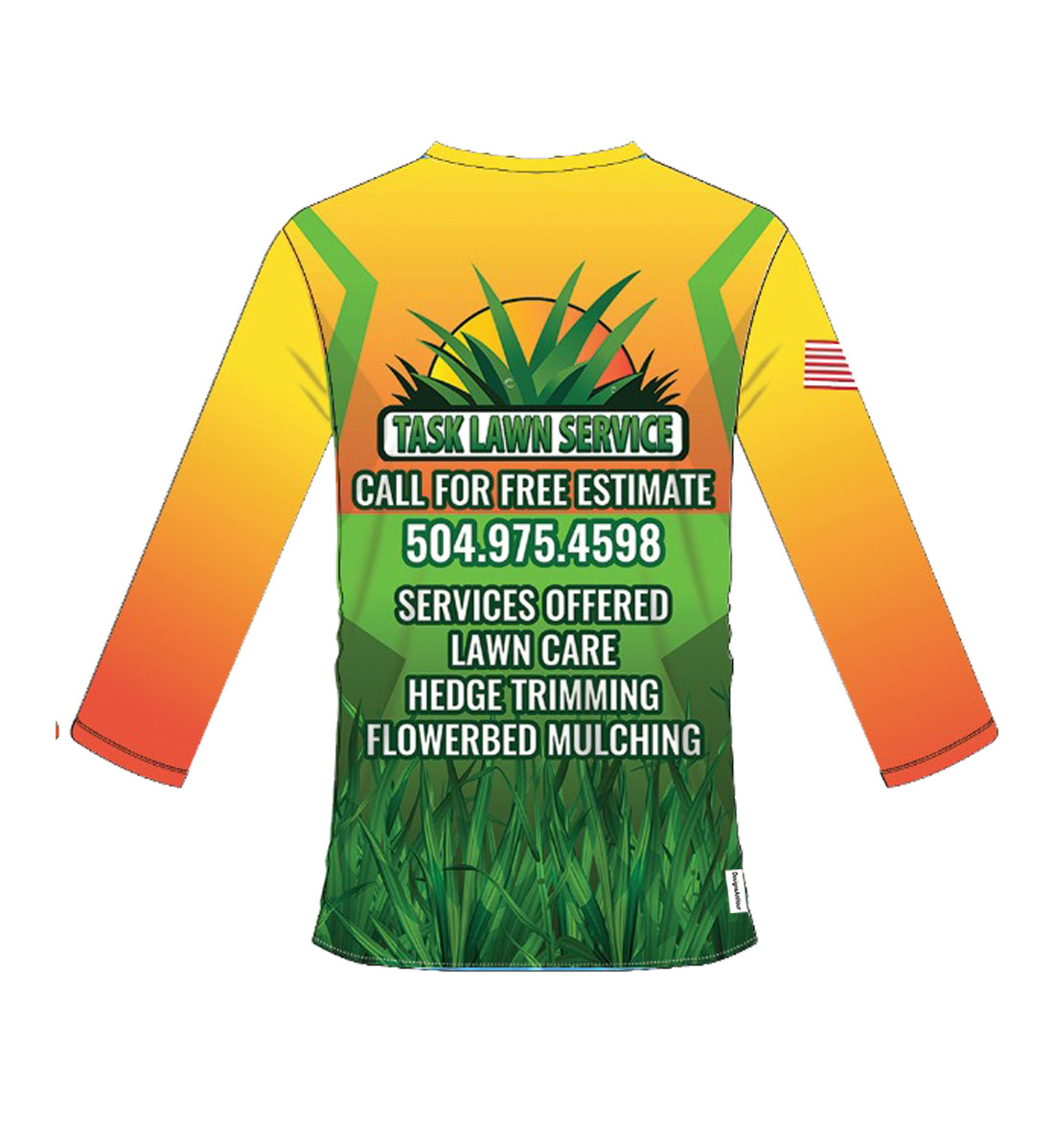 lawn care sublimation shirt design