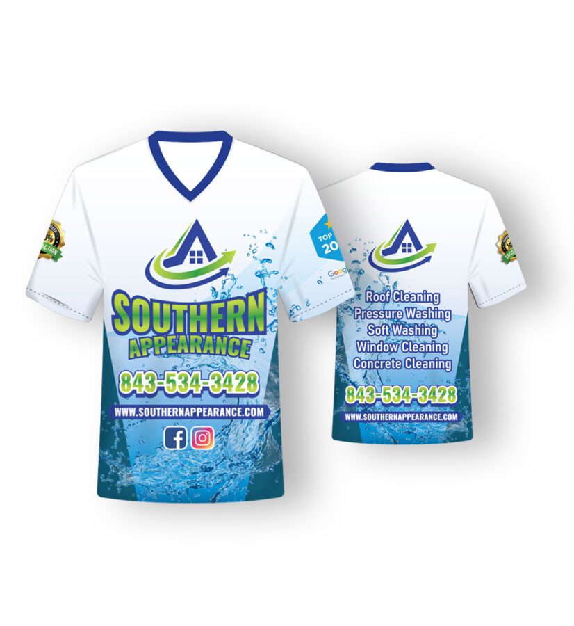 Pressure wash T-shirt design