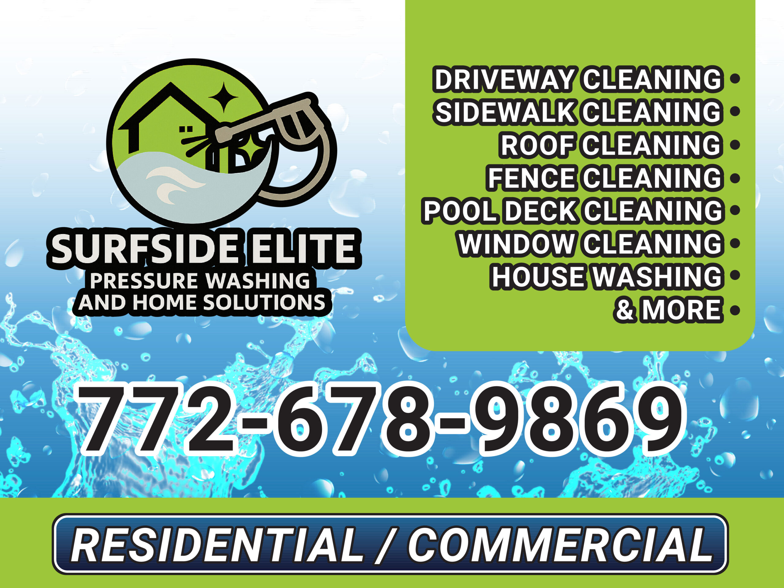 pressure washing yard signs