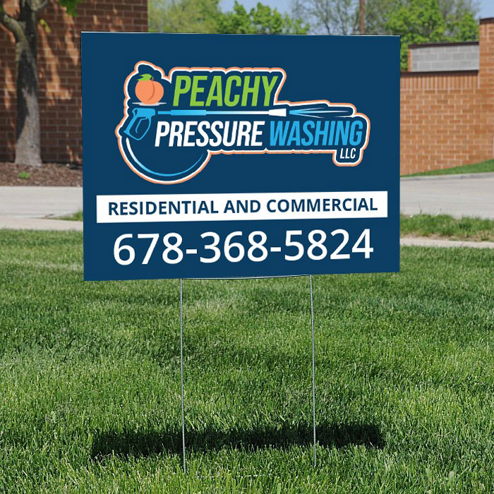 pressure washing yard signs