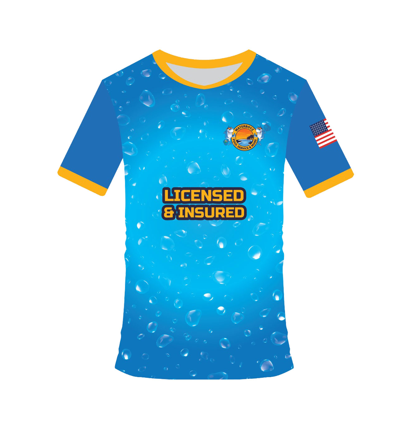 sublimated pool cleaning shirts